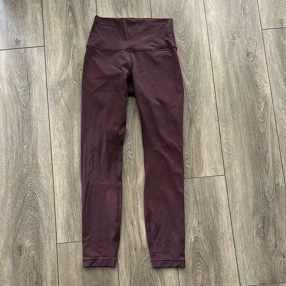 LULULEMON High-Waisted Burgundy Leggings SIZE 4